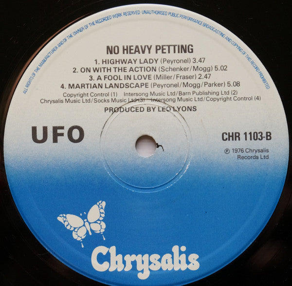 UFO (5) : No Heavy Petting (LP, Album, RE, RP)