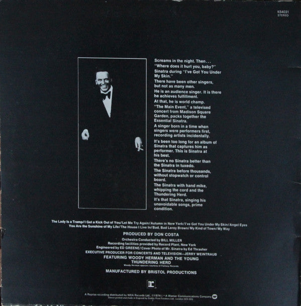 Frank Sinatra : The Main Event (Live) (LP, Album)