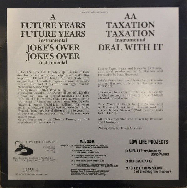 Braintax : Future Years EP (12")