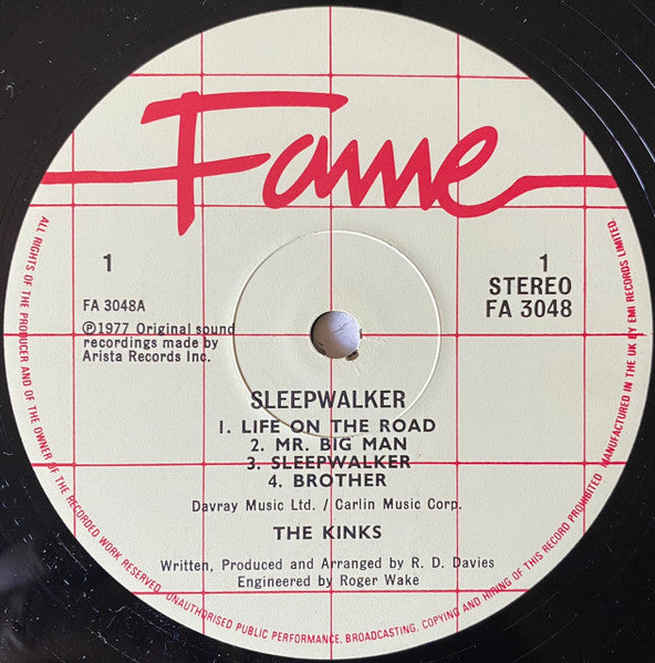The Kinks : Sleepwalker (LP, Album, RE)