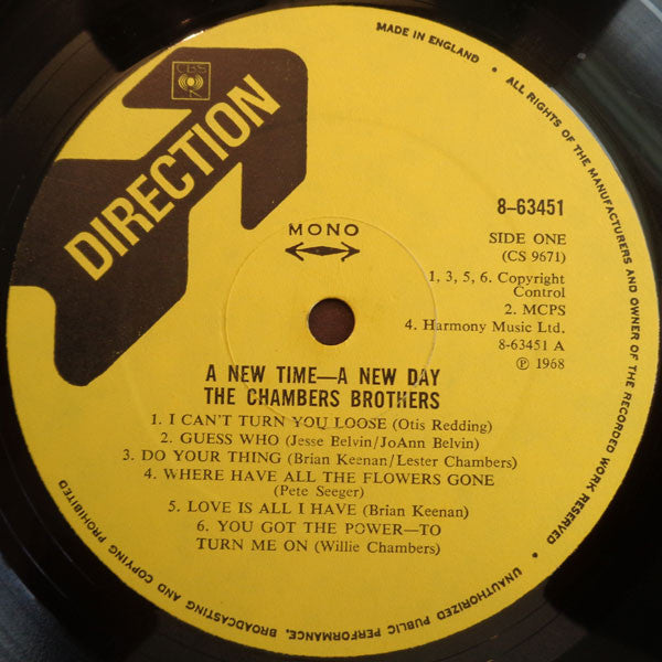 The Chambers Brothers : A New Time - A New Day (LP, Album, Mono)