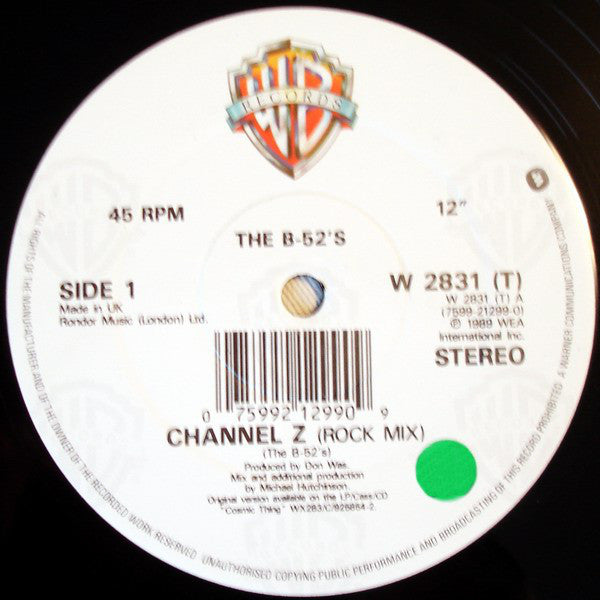 The B-52's : Channel Z (12", Single)