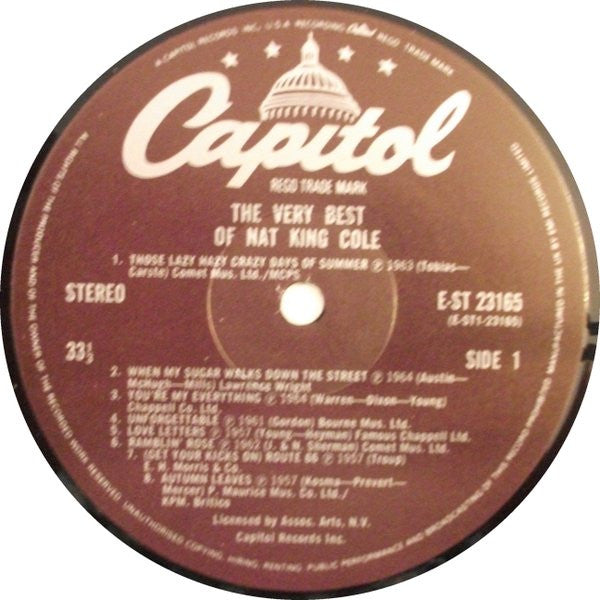 Nat King Cole : The Very Best Of Nat King Cole (LP, Comp)