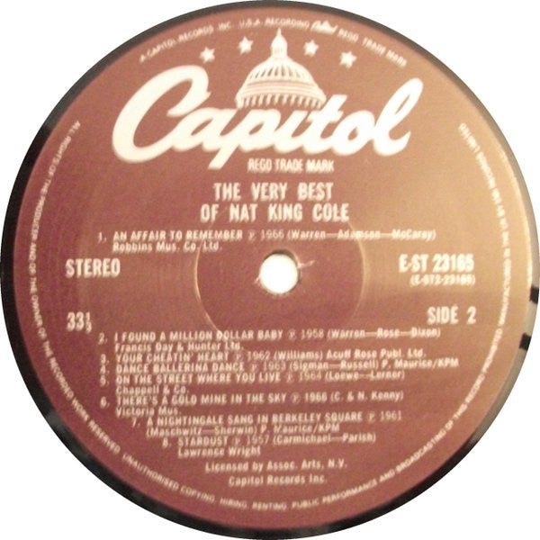Nat King Cole : The Very Best Of Nat King Cole (LP, Comp)