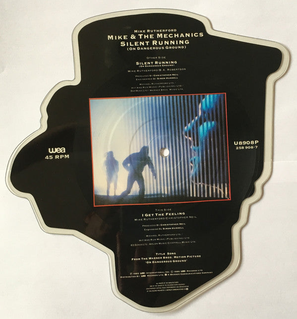 Mike & The Mechanics : Silent Running (On Dangerous Ground) (7", Shape, Single, Pic)