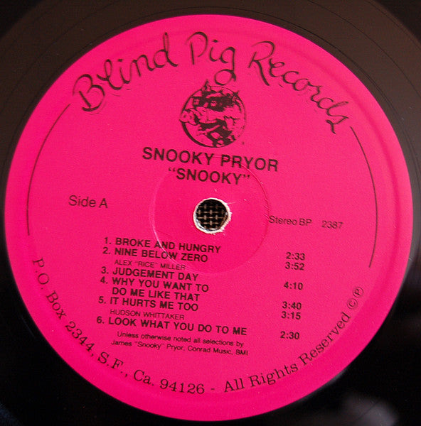 Snooky Pryor : Snooky (LP, Album)