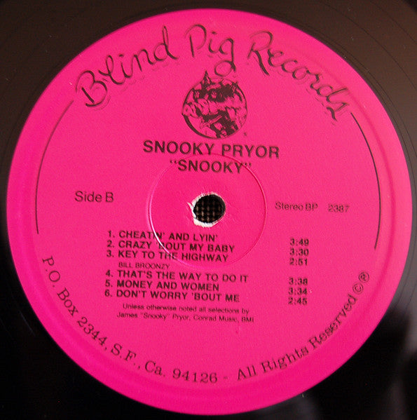 Snooky Pryor : Snooky (LP, Album)