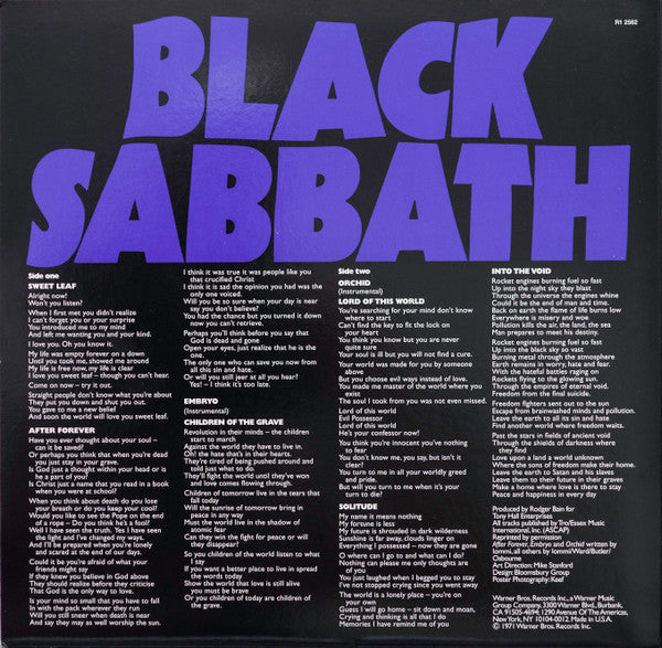 Black Sabbath : Master Of Reality (LP, Album, RE, 180)