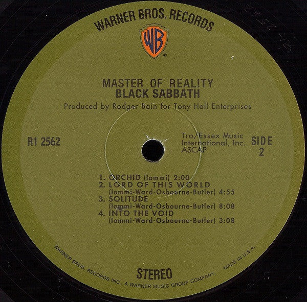 Black Sabbath : Master Of Reality (LP, Album, RE, 180)