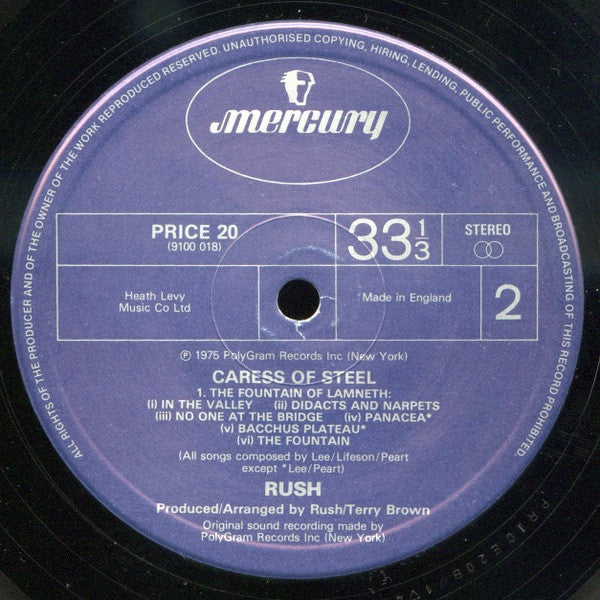 Rush : Caress Of Steel (LP, Album, RE)
