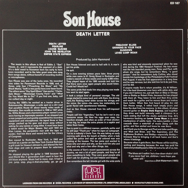 Son House : Death Letter (LP, Album, RE)
