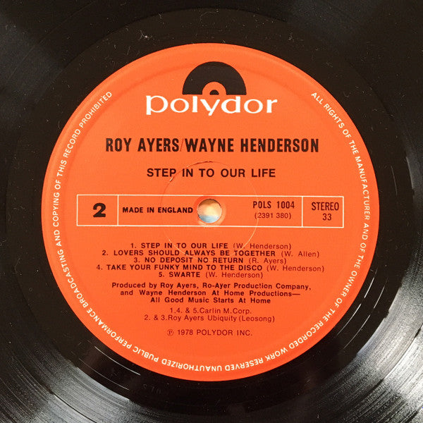 Roy Ayers & Wayne Henderson : Step In To Our Life (LP, Album)