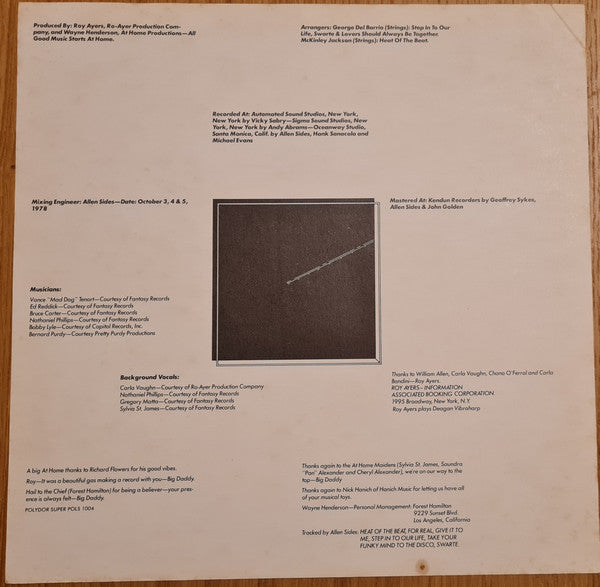 Roy Ayers & Wayne Henderson : Step In To Our Life (LP, Album)