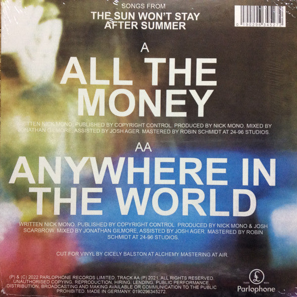 Nick Mono (2) : Songs From The Sun Won't Stay After Summer (7", Single, Ltd)
