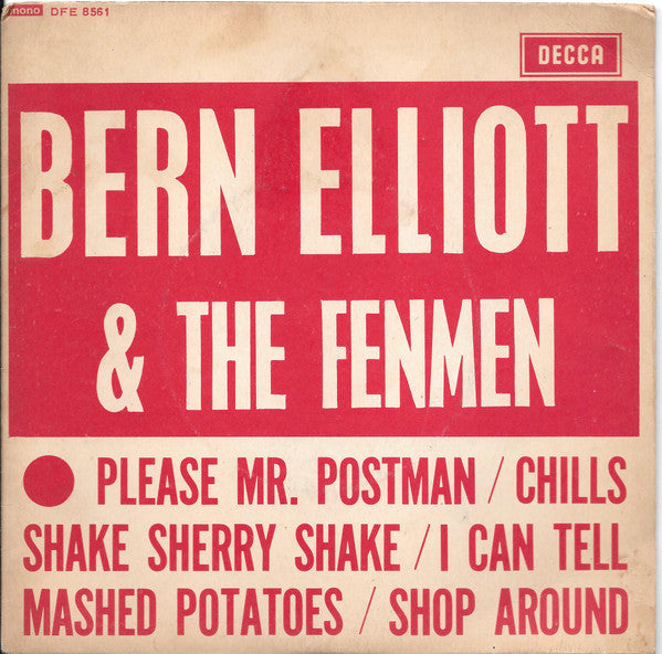 Bern Elliott & The Fenmen : Bern Elliott & The Fenmen (7", EP, Mono, K/T)