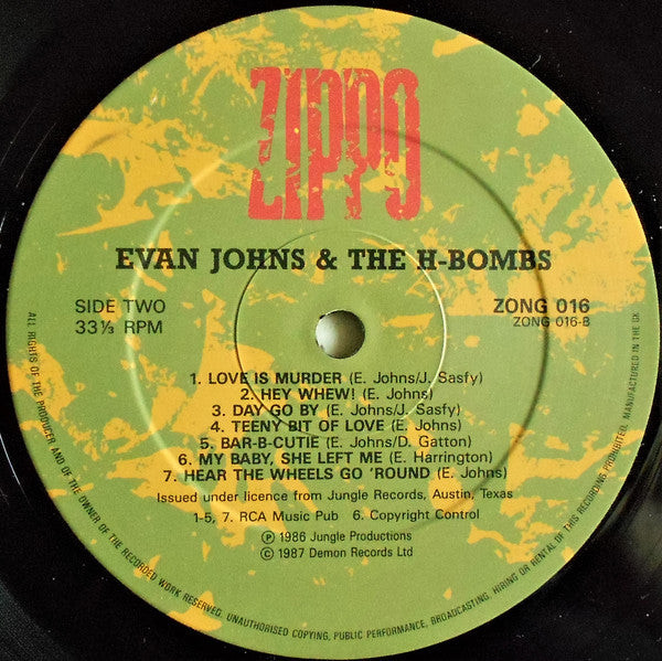 Evan Johns And The H-Bombs* : Evan Johns And The H-Bombs (LP, Album)