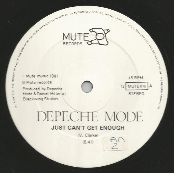 Depeche Mode : Just Can't Get Enough (Schizo Mix) (12", Single)