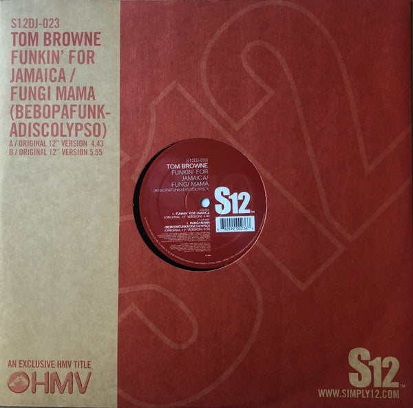 Tom Browne : Funkin' For Jamaica (12", RE, RP, HMV)