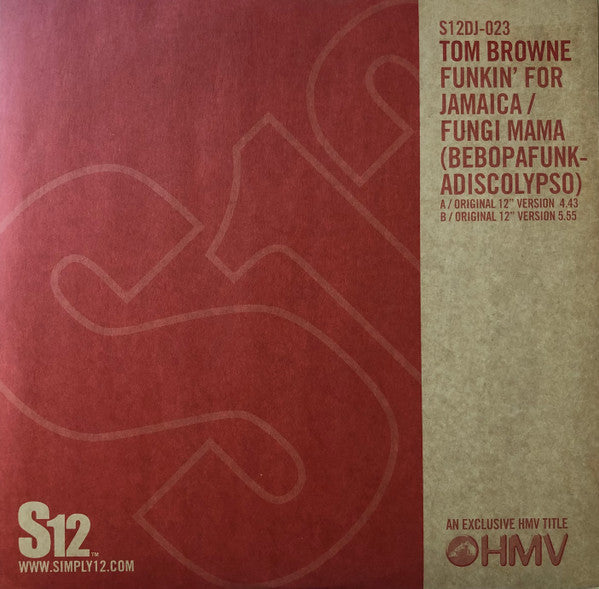 Tom Browne : Funkin' For Jamaica (12", RE, RP, HMV)