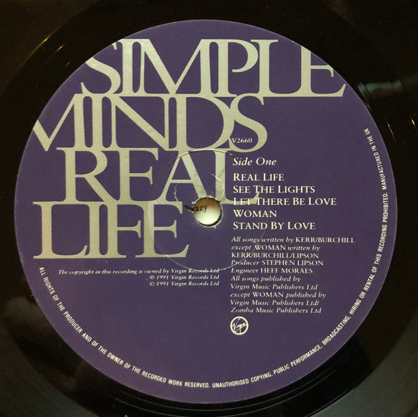 Simple Minds : Real Life (LP, Album)
