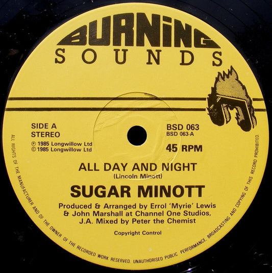 Sugar Minott / Steve Knight (8) : All Day And Night / Share The Night (12")