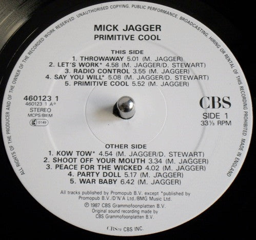 Mick Jagger : Primitive Cool (LP, Album)
