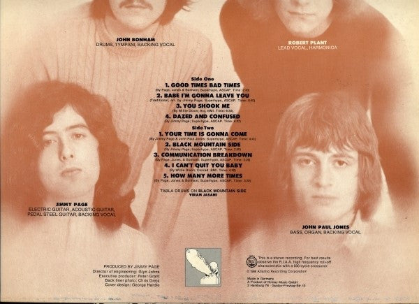 Led Zeppelin : Led Zeppelin (LP, Album, RE)