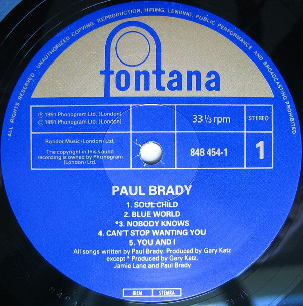 Paul Brady : Trick Or Treat (LP, Album)
