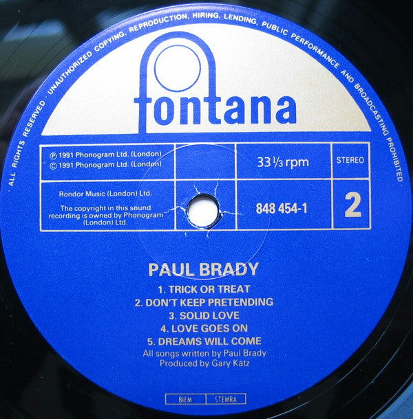 Paul Brady : Trick Or Treat (LP, Album)