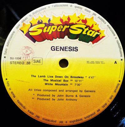 Genesis : The Lamb Lies Down On Broadway (LP, Comp)