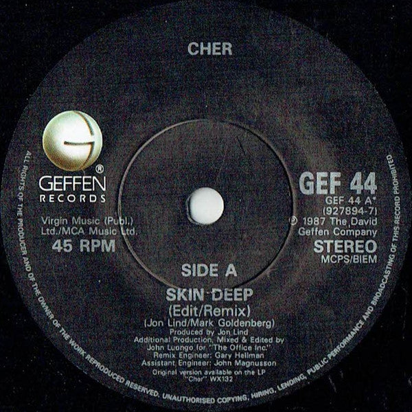 Cher : Skin Deep (7")
