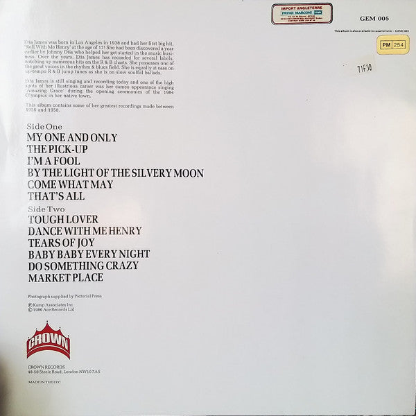 Etta James : R & B Queen (LP, Comp, Mono)