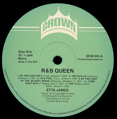 Etta James : R & B Queen (LP, Comp, Mono)