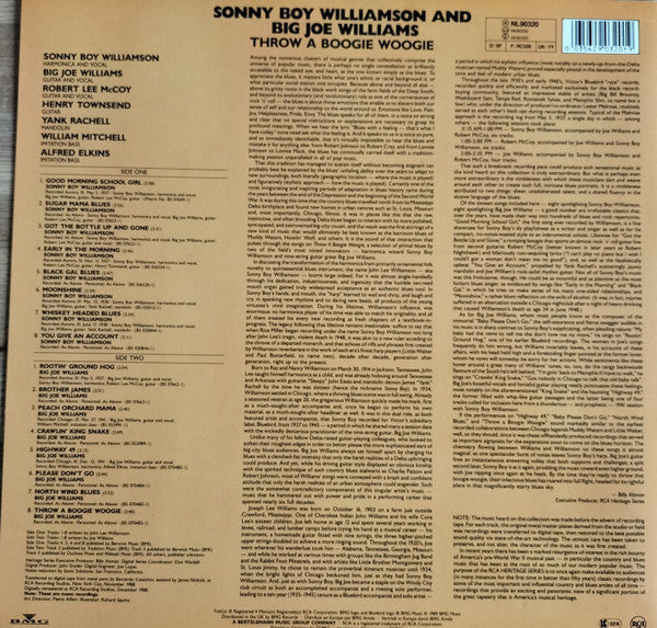 Sonny Boy Williamson - Big Joe Williams : Throw A Boogie Woogie (LP, Comp, RM)