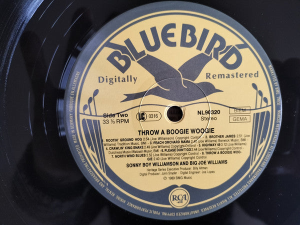 Sonny Boy Williamson - Big Joe Williams : Throw A Boogie Woogie (LP, Comp, RM)