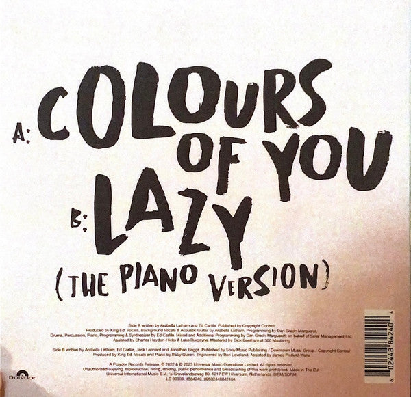 Baby Queen (2) : Colours of You (7", RSD, Single, Ltd, Cle)