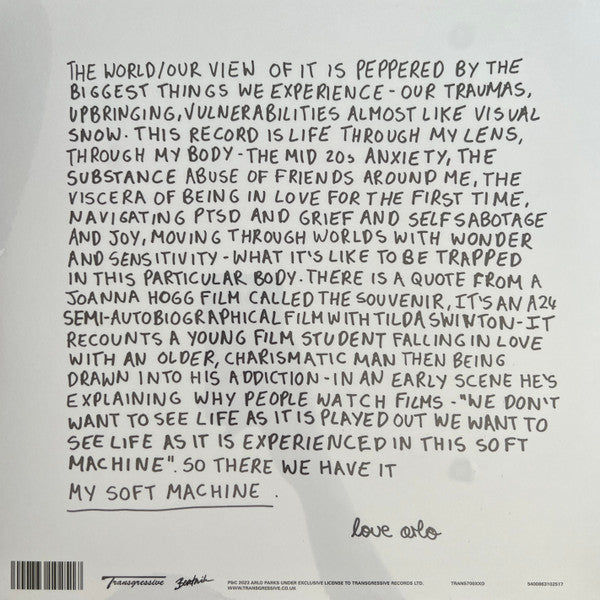 Arlo Parks : My Soft Machine (LP, Album, Ltd, Tra)