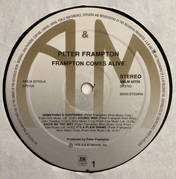 Peter Frampton : Frampton Comes Alive! (2xLP, Album, RE)