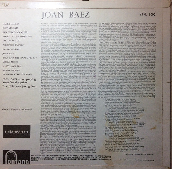 Joan Baez : Joan Baez (LP, Album)