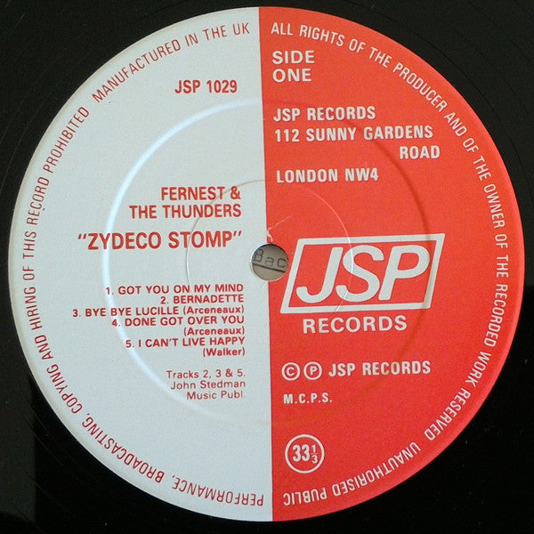 Fernest And The Thunders : Zydeco Stomp (LP, Album)