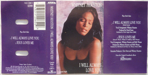 Whitney Houston : I Will Always Love You (Cass, Single, Bev)
