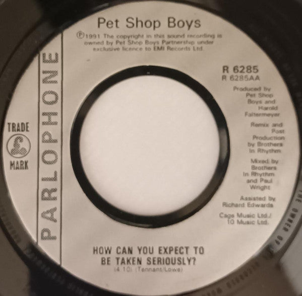 Pet Shop Boys : Where The Streets Have No Name (Can't Take My Eyes Off You) (7" Edit) (7", Jukebox, Sil)