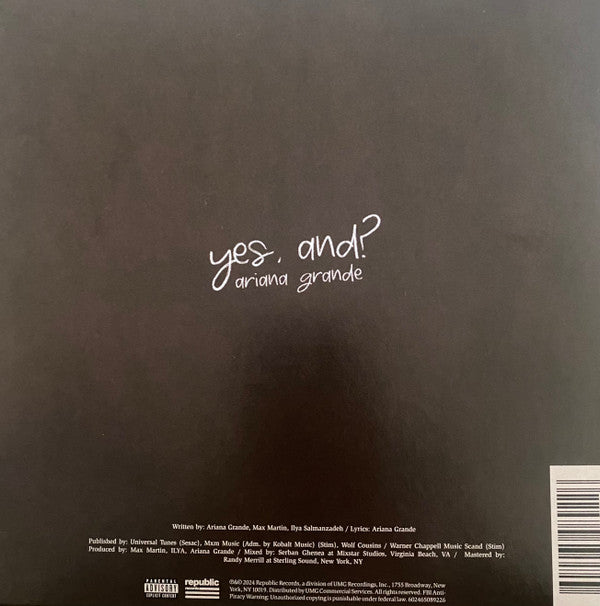 Ariana Grande : Yes, And? (7", Single, Ltd, Cle)
