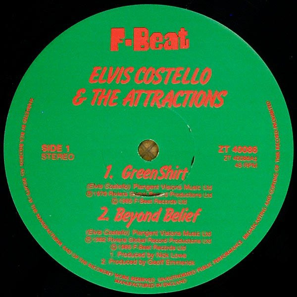 Elvis Costello & The Attractions : Green Shirt (12")