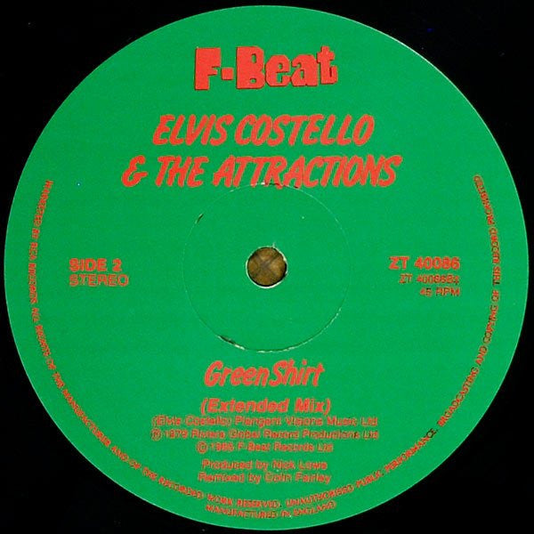 Elvis Costello & The Attractions : Green Shirt (12")