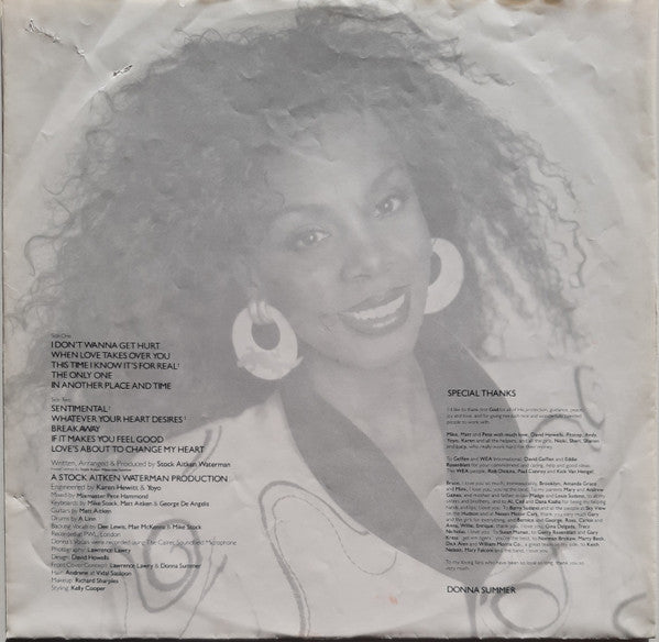 Donna Summer : Another Place And Time (LP, Album, Als)