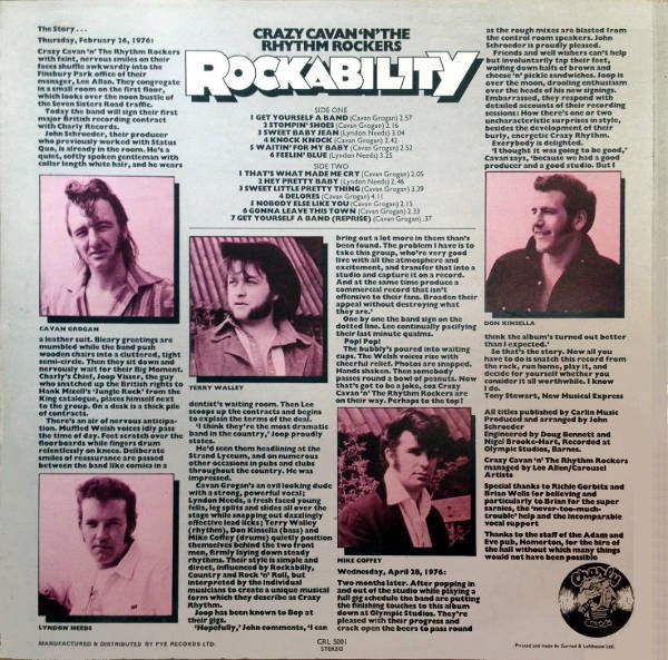 Crazy Cavan And The Rhythm Rockers : Rockability (LP, Album)