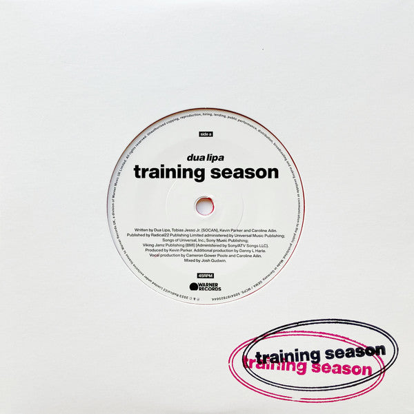 Dua Lipa : Training Season (7", Single, Ltd, Red)