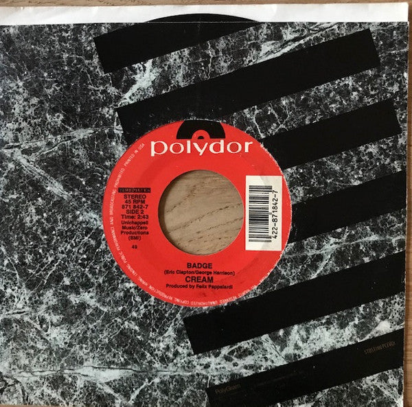 Cream (2) : Crossroads / Badge (7", Single, RE)
