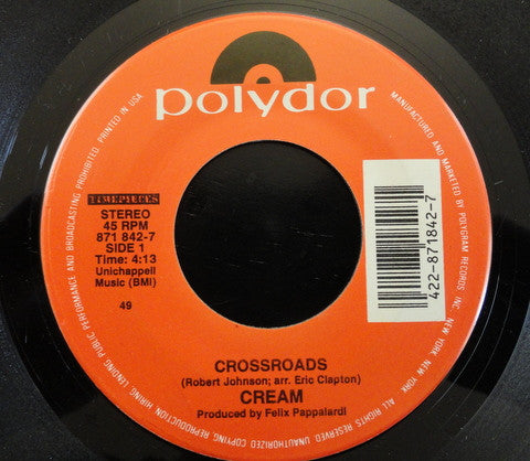 Cream (2) : Crossroads / Badge (7", Single, RE)